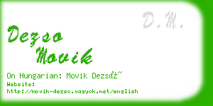 dezso movik business card